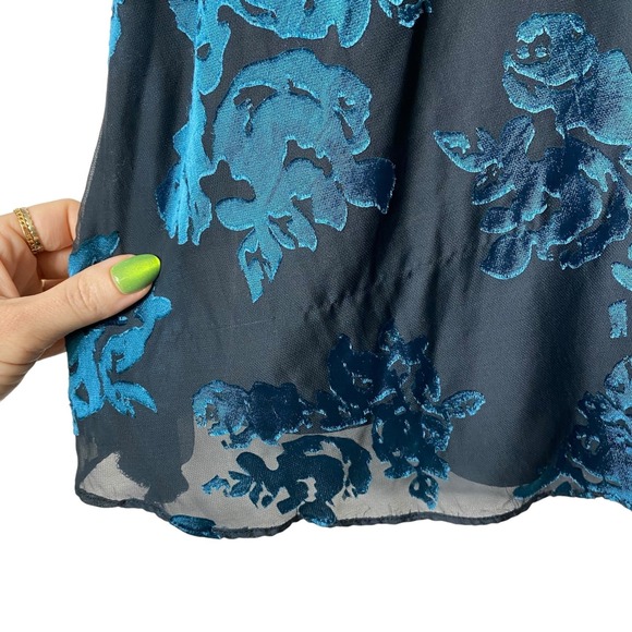 Lovers + Friends Jade Blossom Floral Burnout Mini Dress Black size Small - Picture 8 of 8